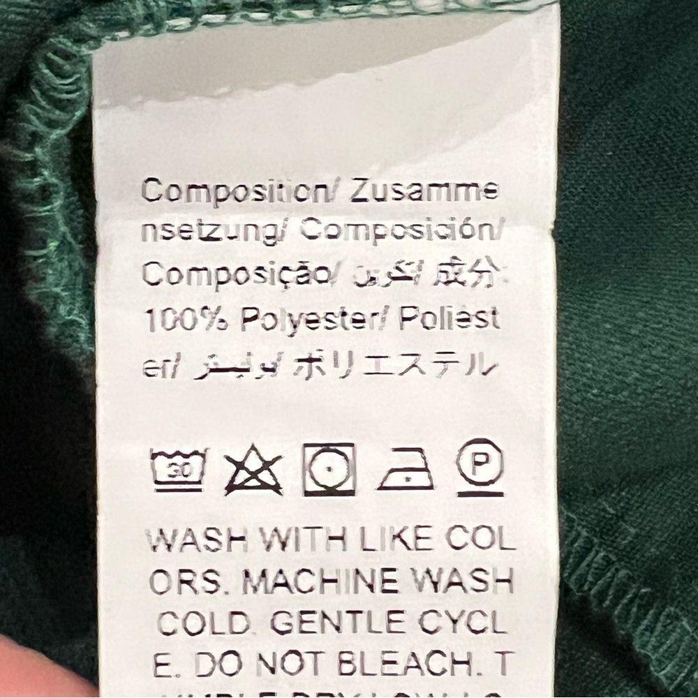 Green Corduroy Button Down with Festive Camper Christmas Tree Design Large - Picture 8 of 9